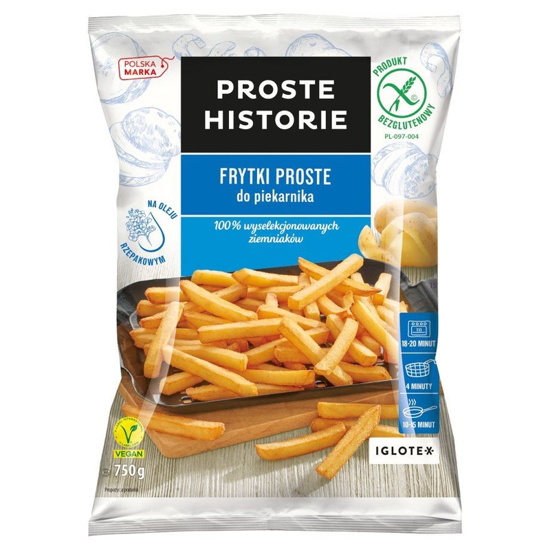 Frytki proste do piekarnika Proste Historie 750 g