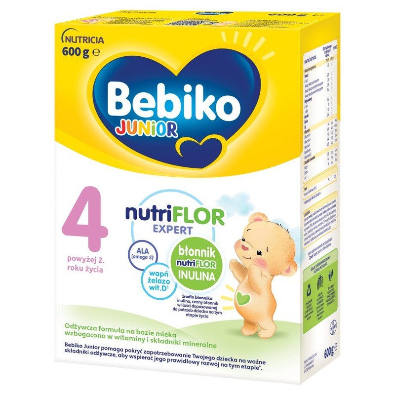 Mleko wzbogacone w witaminy 4 powyżej 2 roku Bebiko 600 g