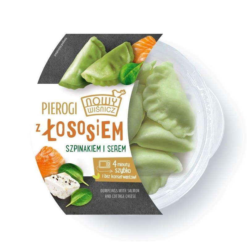 Pierogi z łososiem, szpinakiem i serem Nowy Wiśnicz 320 g