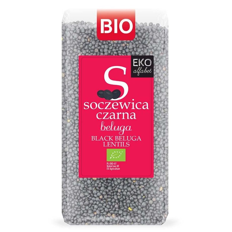 BIO Soczewica czarna beluga EKO Alfabet 400 g