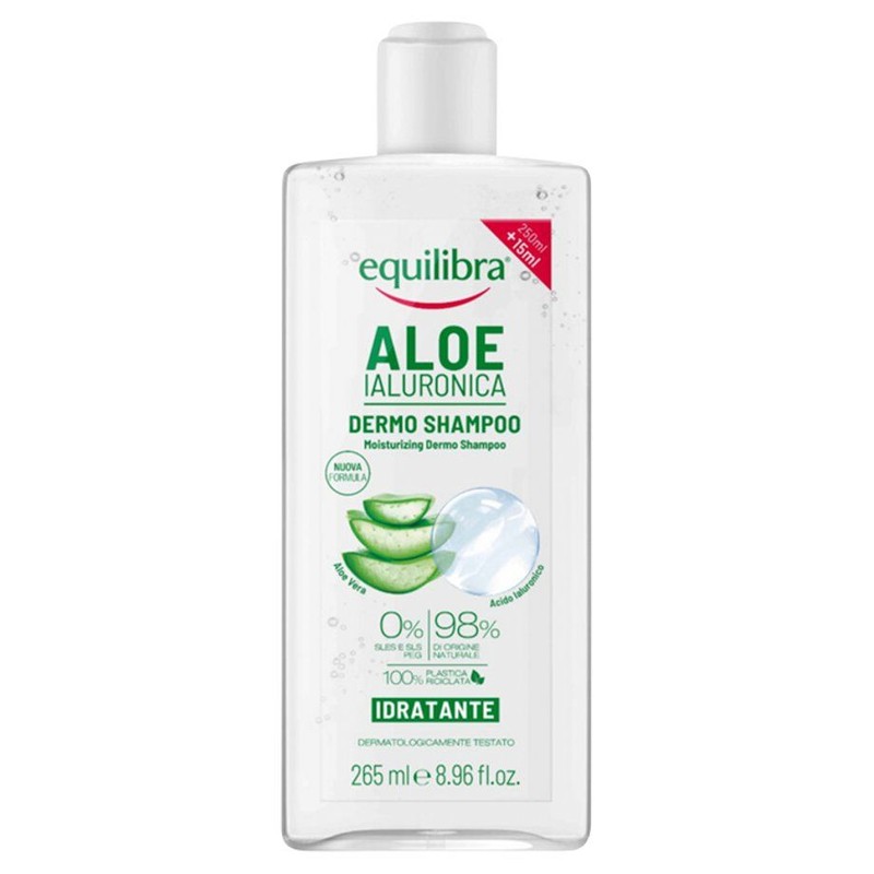 Szampon nawilżający do włosów aloes i kwas hialuronowy Equilibra 265 ml