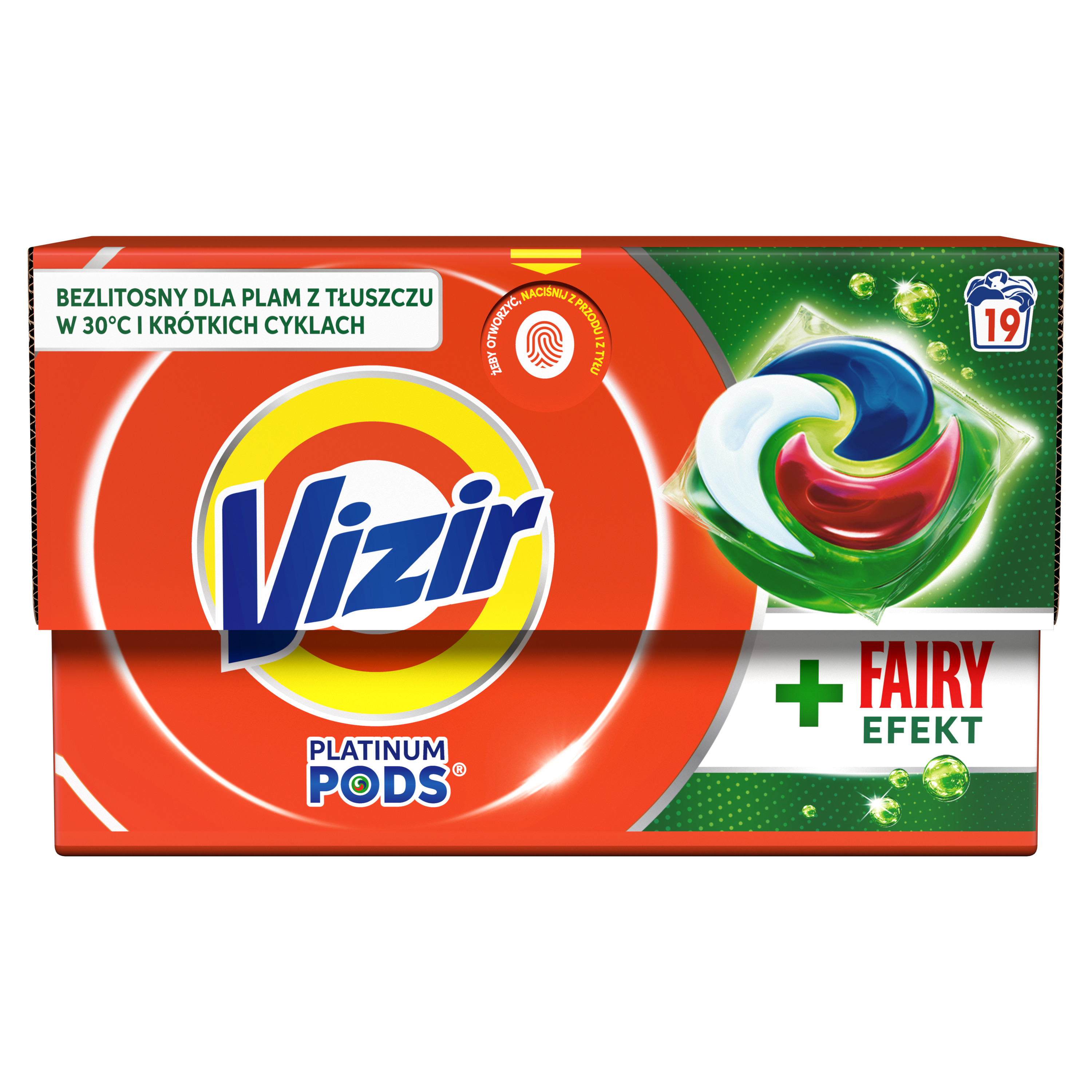 Vizir + Fairy Effect Pods Kapsułki Do Prania, 19 Prań, Kapsułki Vizir Pods Z Efektem Fairy