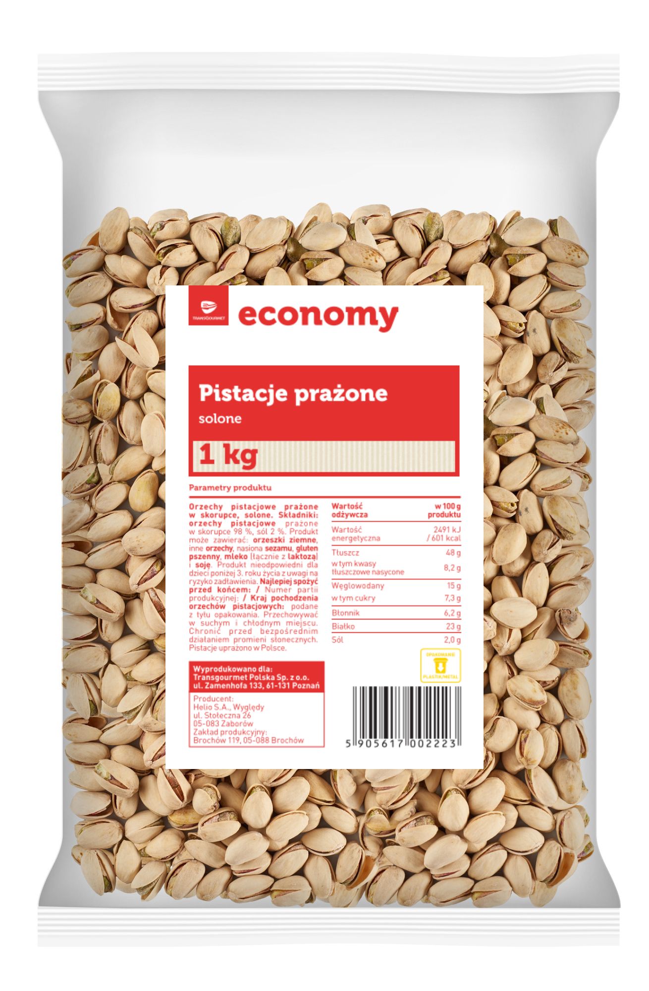 Tge Pistacje Prażone Solone 1000 G