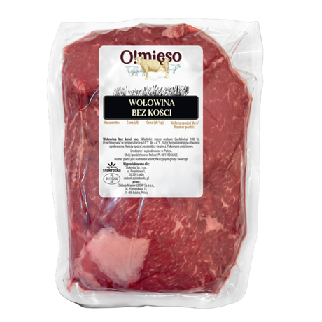 O!Mięso Wołowina bez kości (średnia waga 0,5 kg)