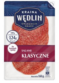 SALAMI KLASYCZNE 160G KRAINA WĘDLIN