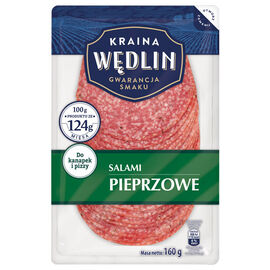 Kraina Wędlin Salami Pieprzowe 160 g