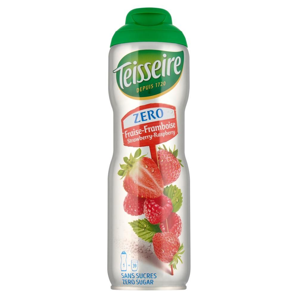 Teisseire Zero Syrop o smaku truskawki i maliny 0,6 l