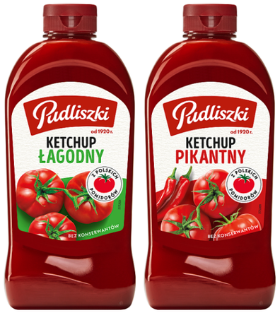 Pudliszki Ketchup pikantny/łagodny 480 g