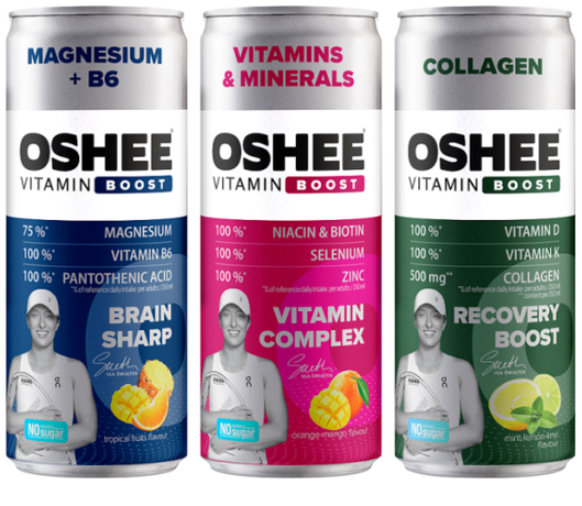 Oshee Vitamin Boost Napój gazowany mix smaków 250 ml