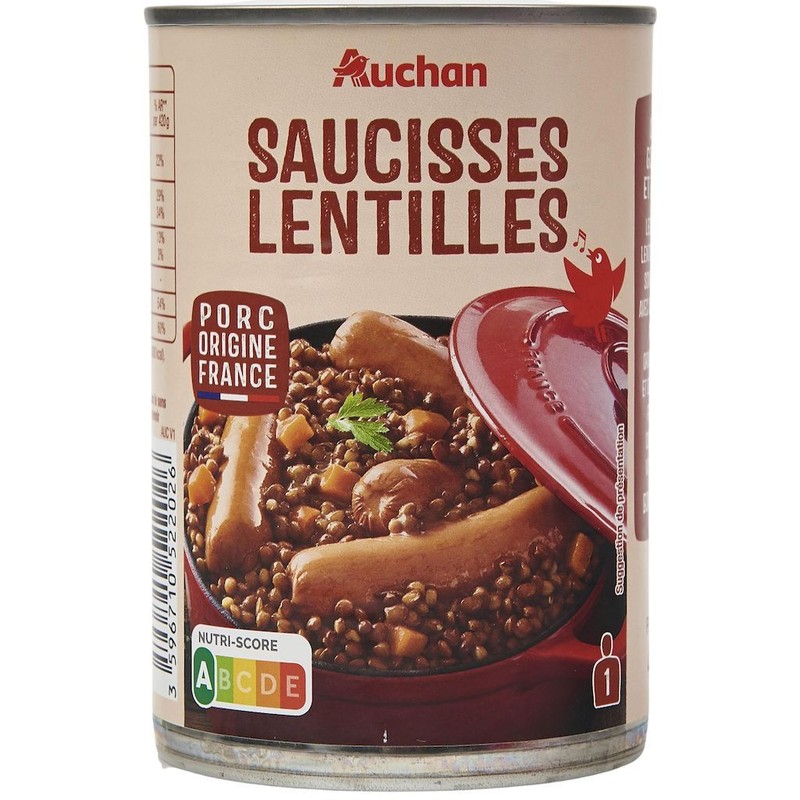 Kiełbaski w szoczewicy
 Auchan 420 g