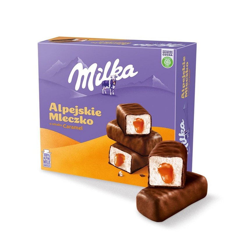 Alpejskie Mleczko Caramel Milka 350 g