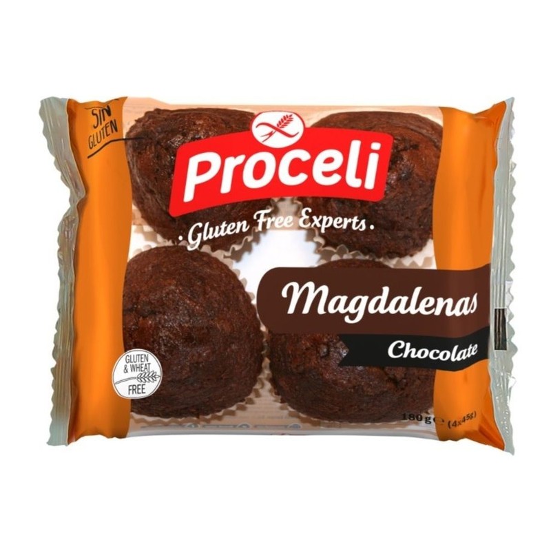 Babeczki Magdalenas czekoladowe bezglutenowe Proceli 4 x 45 g