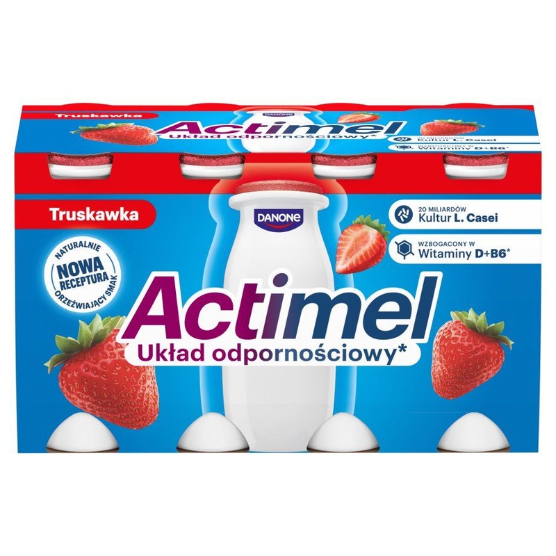 Actimel truskawkowy Danone 8 x 100 g