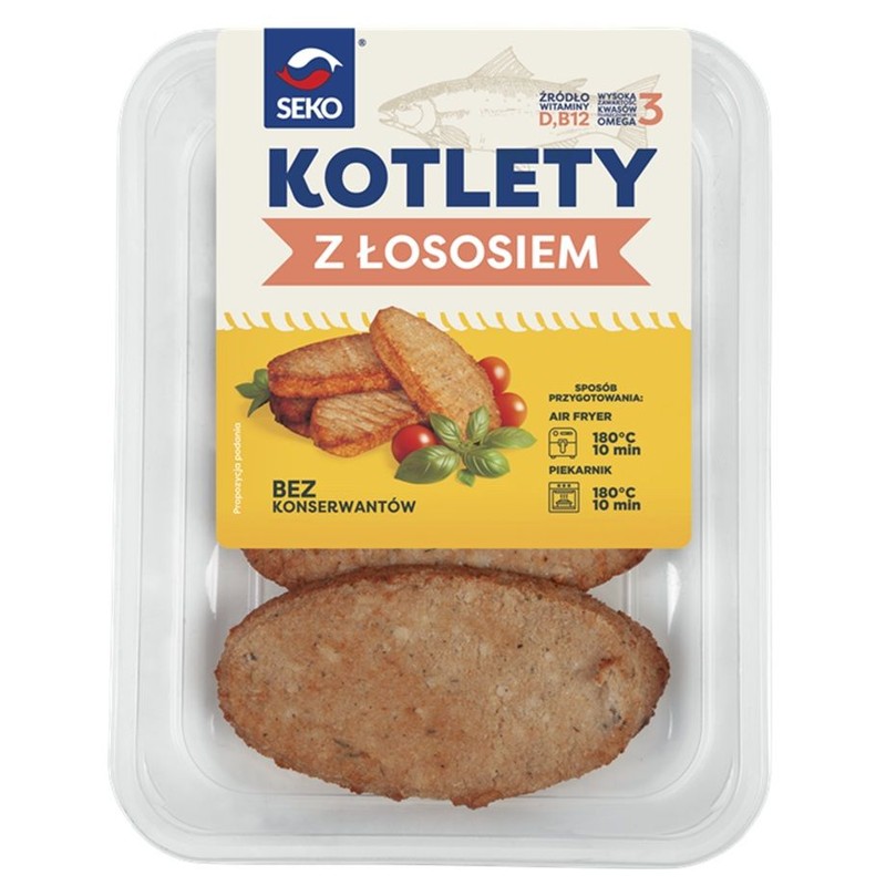 Kotlety z łososiem  Seko 350 g