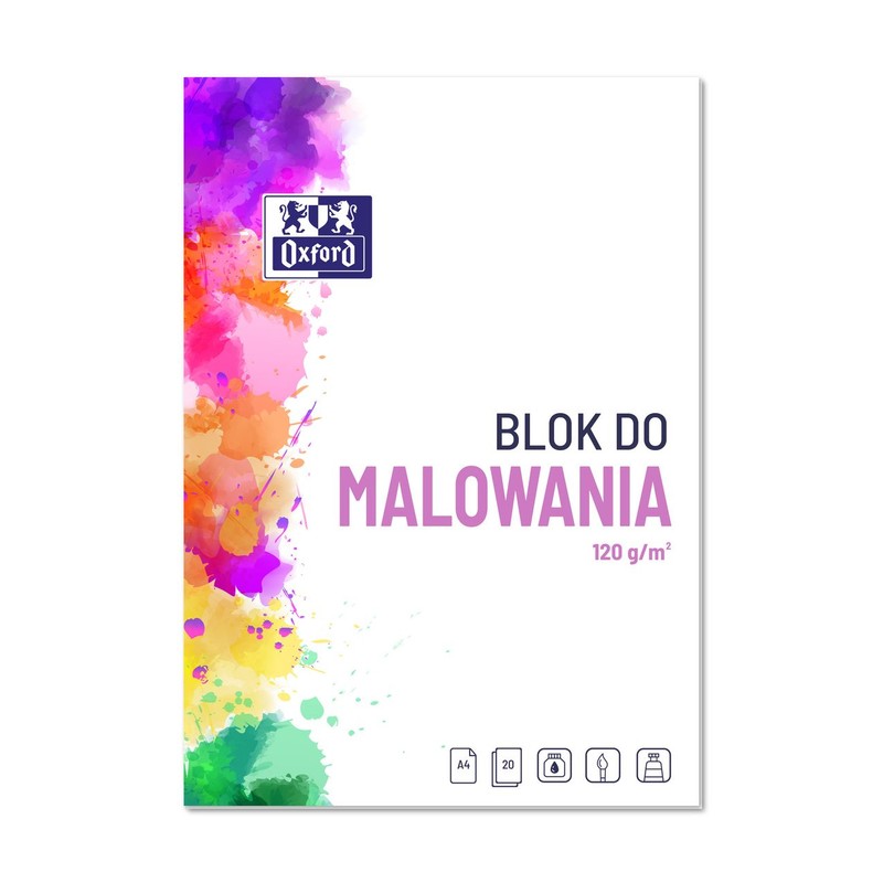 Blok do malowania A4 20k 120g biały Oxford 1 sztuka
