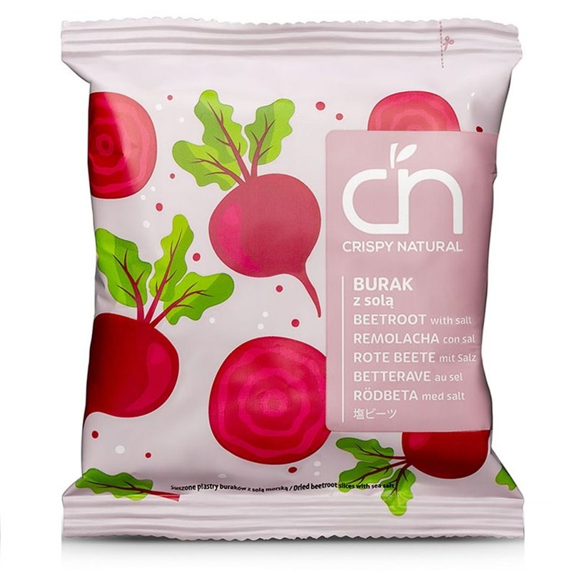 Suszone chipsy Burak z solą Crispy Natural 18 g