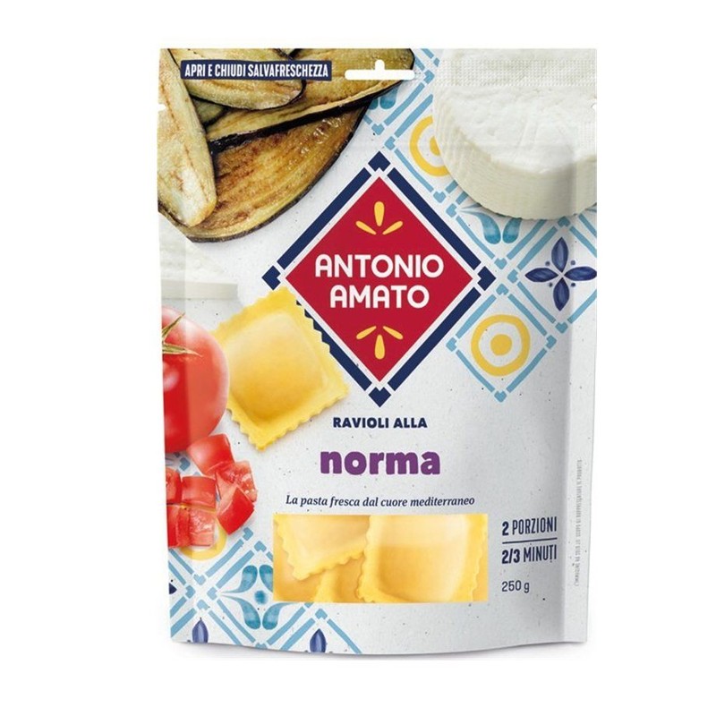 Ravioli z bakłażanem pomidorami i mozzarellą Antonio Amato 250 g
