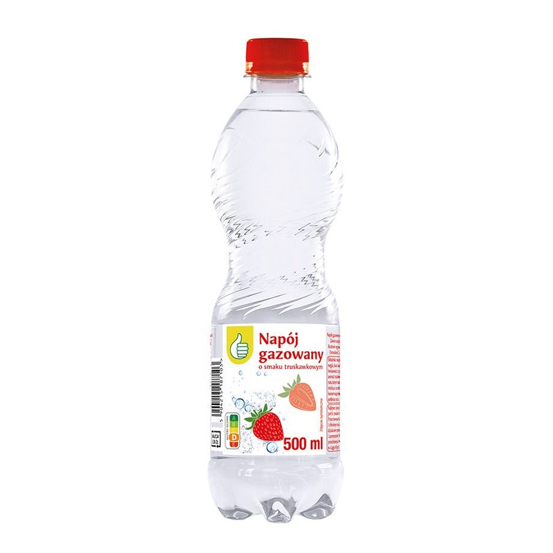 Napój gazowany o smaku truskawkowym  Auchan 500 ml