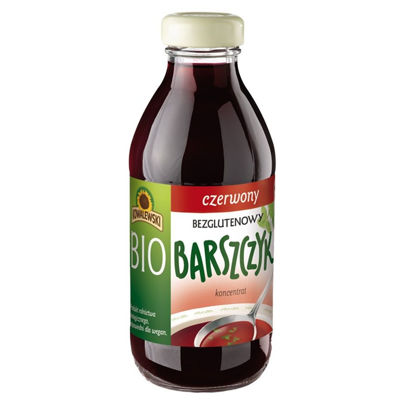 BIO Czerwony bezglutenowy barszczyk koncentrat Kowalewski 320 ml