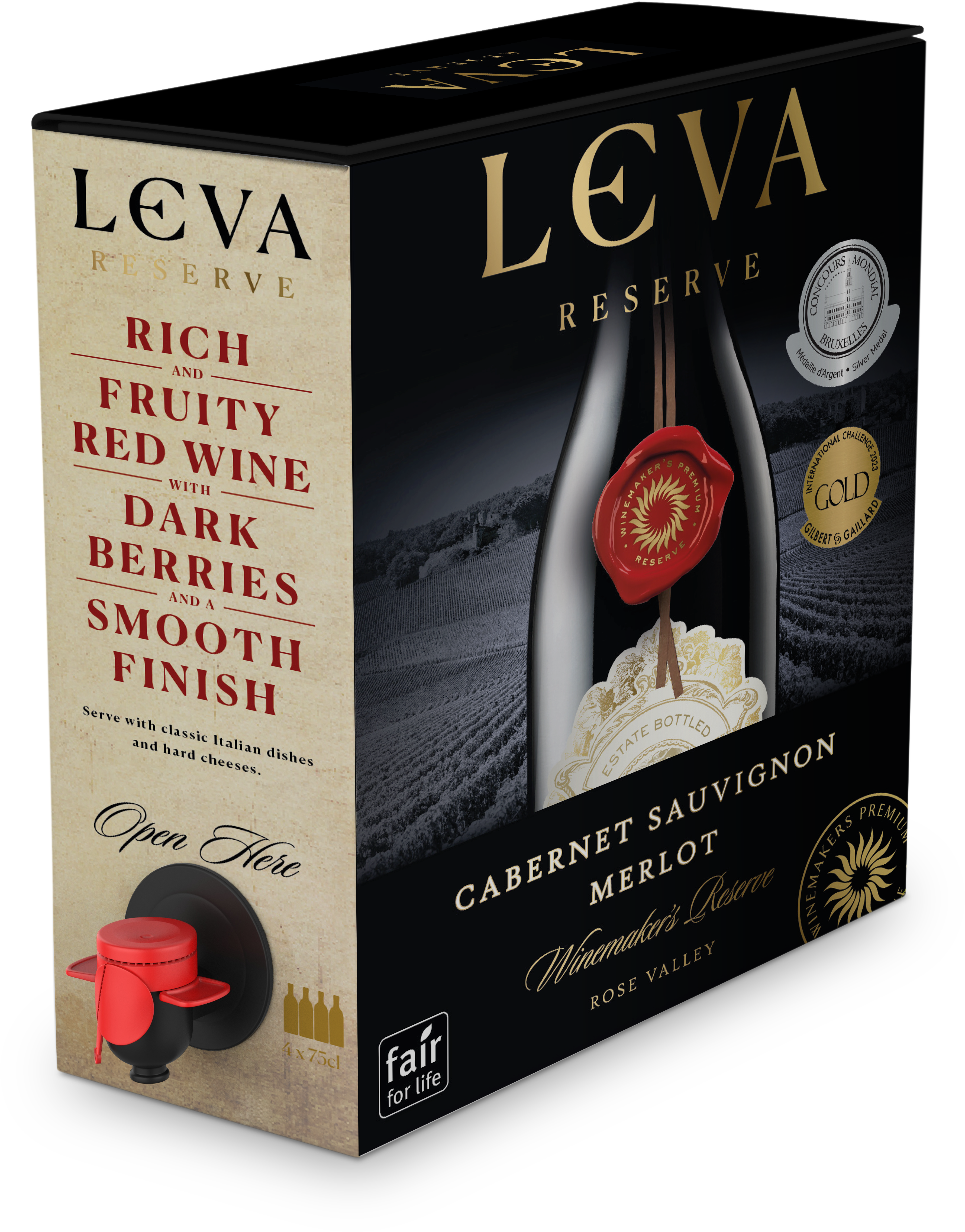 Leva Cabernet Sauvignon & Merlot Box 3L