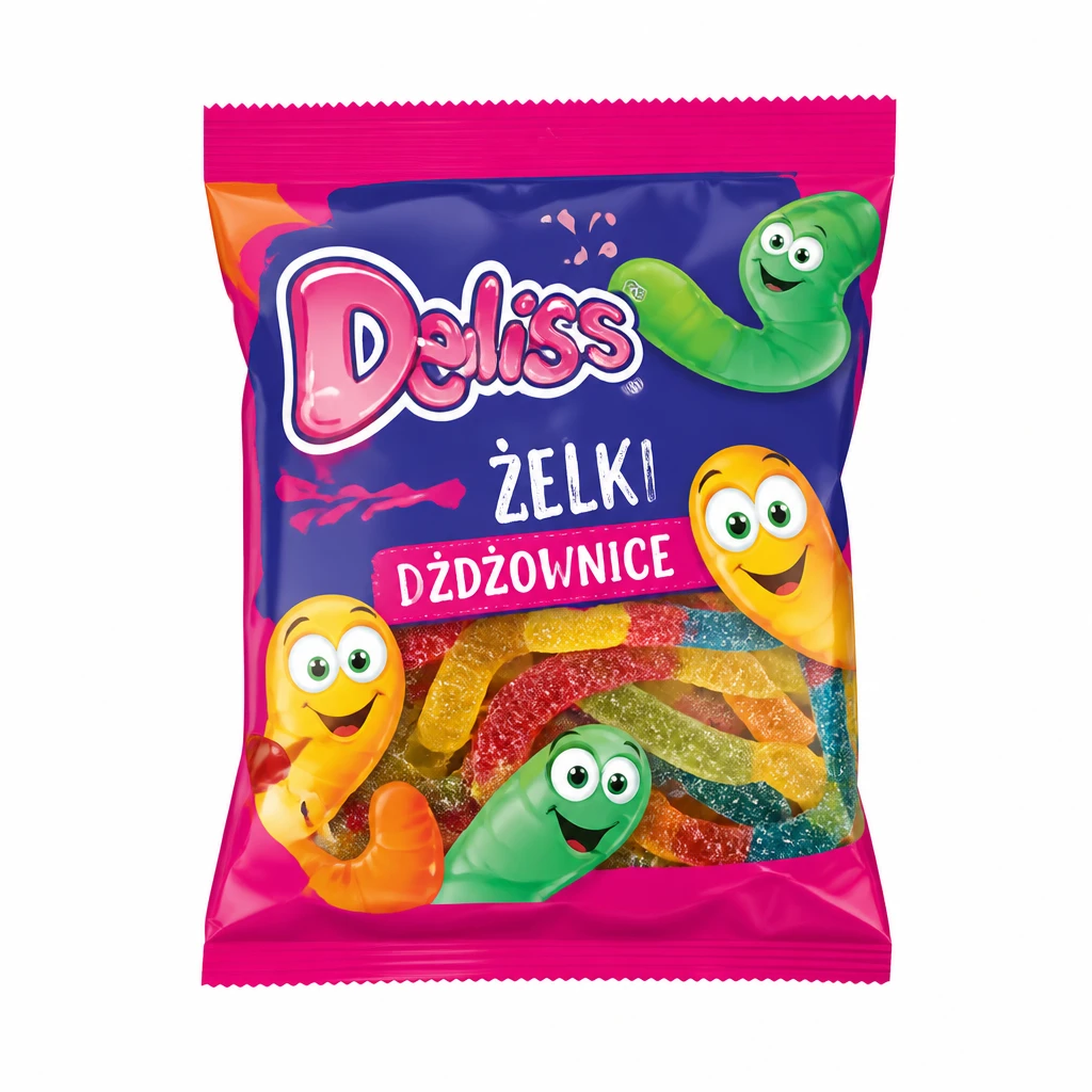 Żelki dżdżownice Deliss 200g
