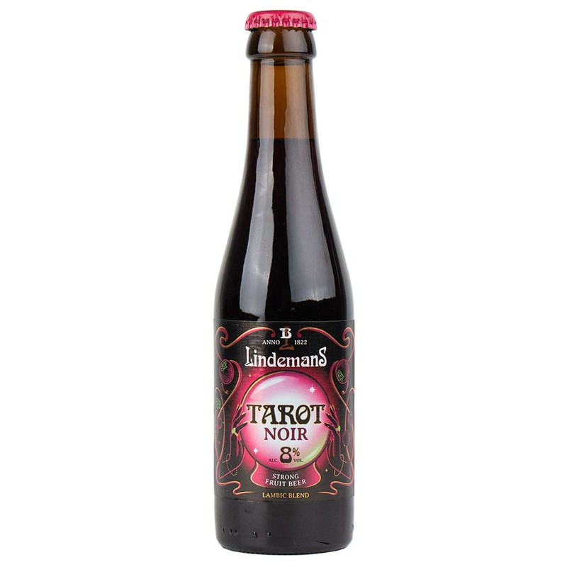 Piwo belgijskie smakowe Tarot Noir Lambic Beer o smaku ciemnych owoców alk. 8,0% obj. Lindemans 250 ml