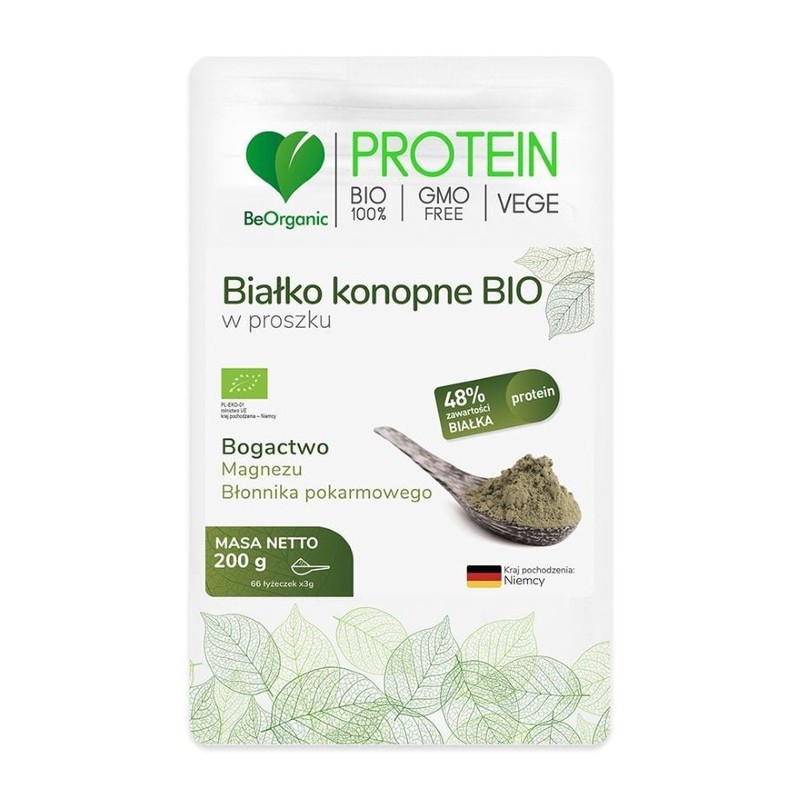 BIO Proteinowe białko wegańskie z konopii Be Organic 200 g