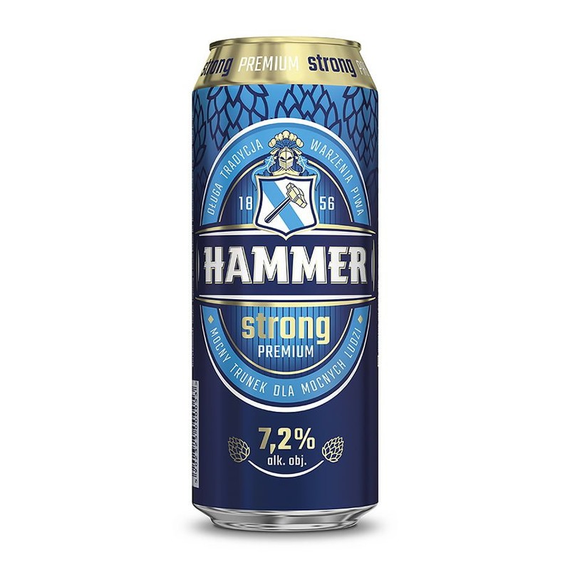 Piwo jasne mocne alk. 7,2% obj. Hammer 500 ml