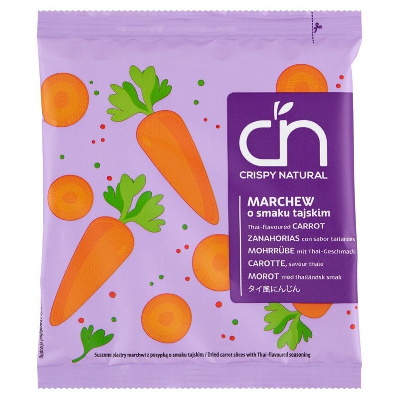 Suszone chipsy marchew o smaku tajskim Crispy Natural 18 g
