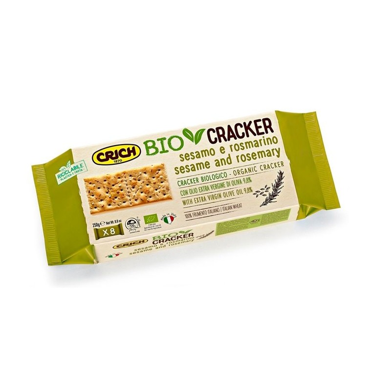 BIO Krakersy z sezamem i rozmarynem CRICH 250 g