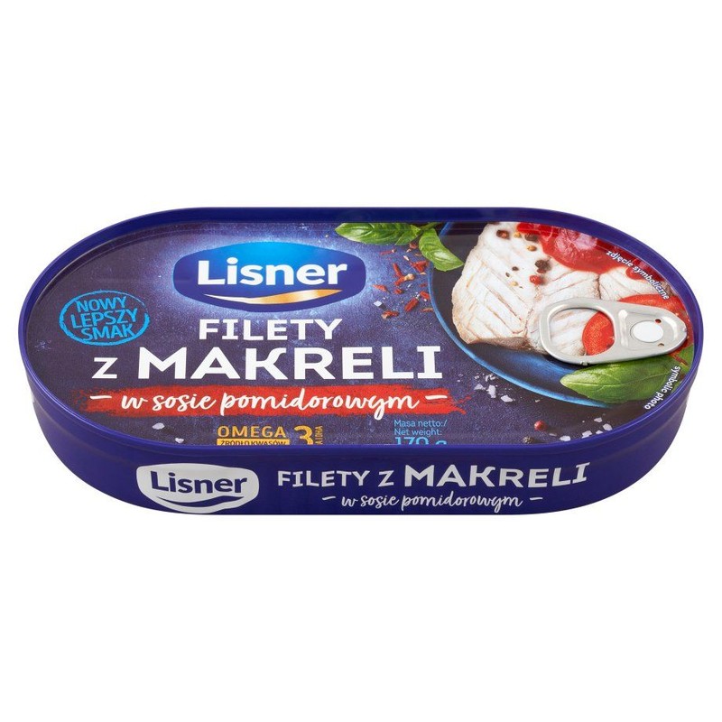 Filety z makreli w sosie pomidorowym  Lisner 170 g