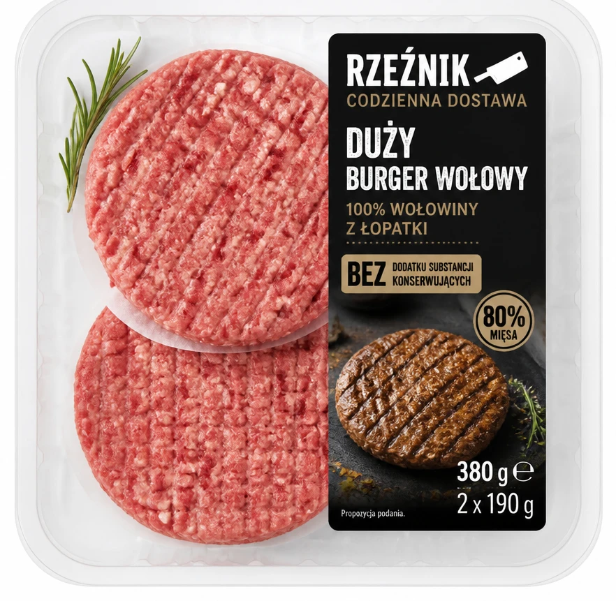 RZEŹNIK Duży burger wołowy