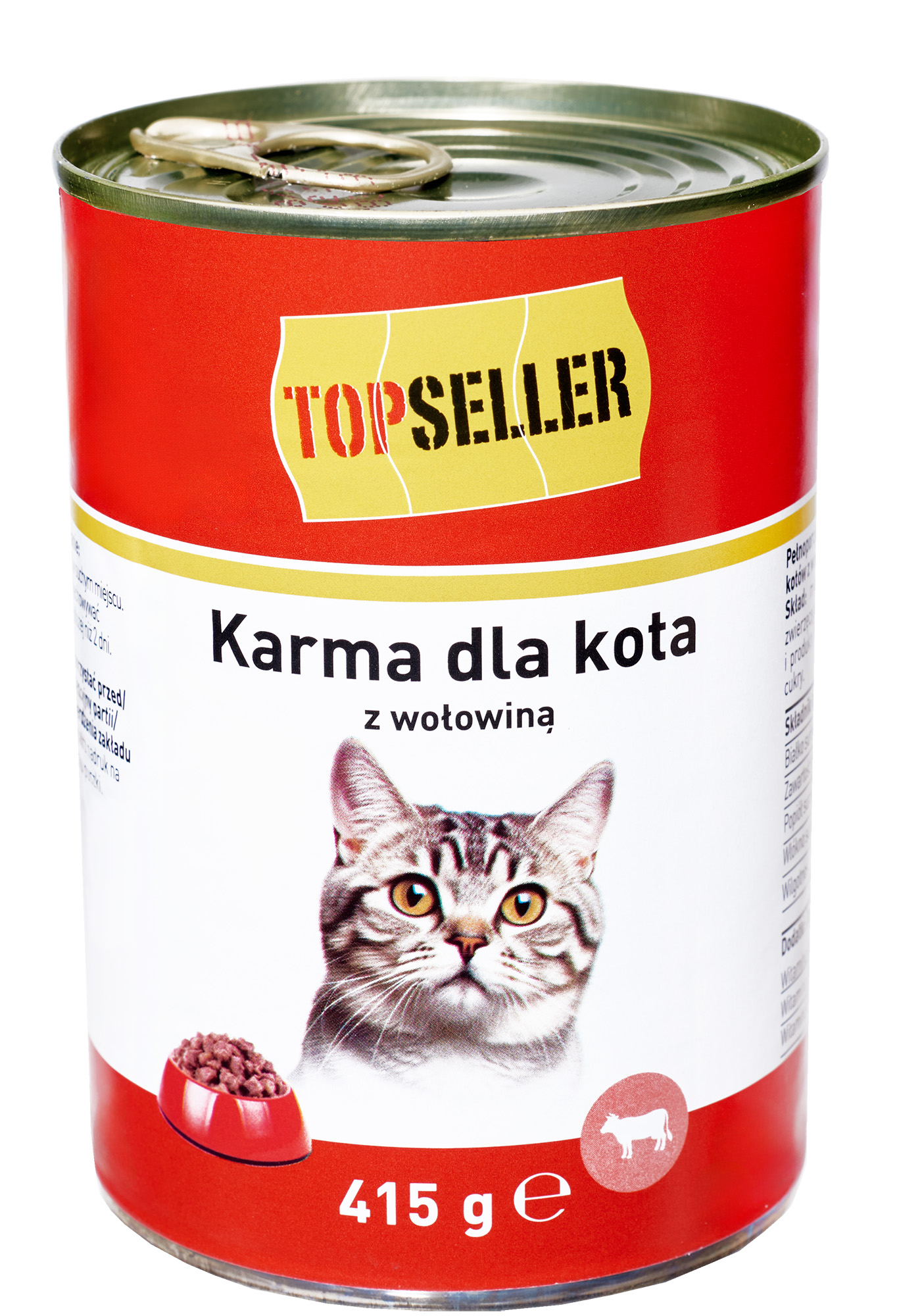 Topseller Karma Dla Kota Z Wołowiną 415 G