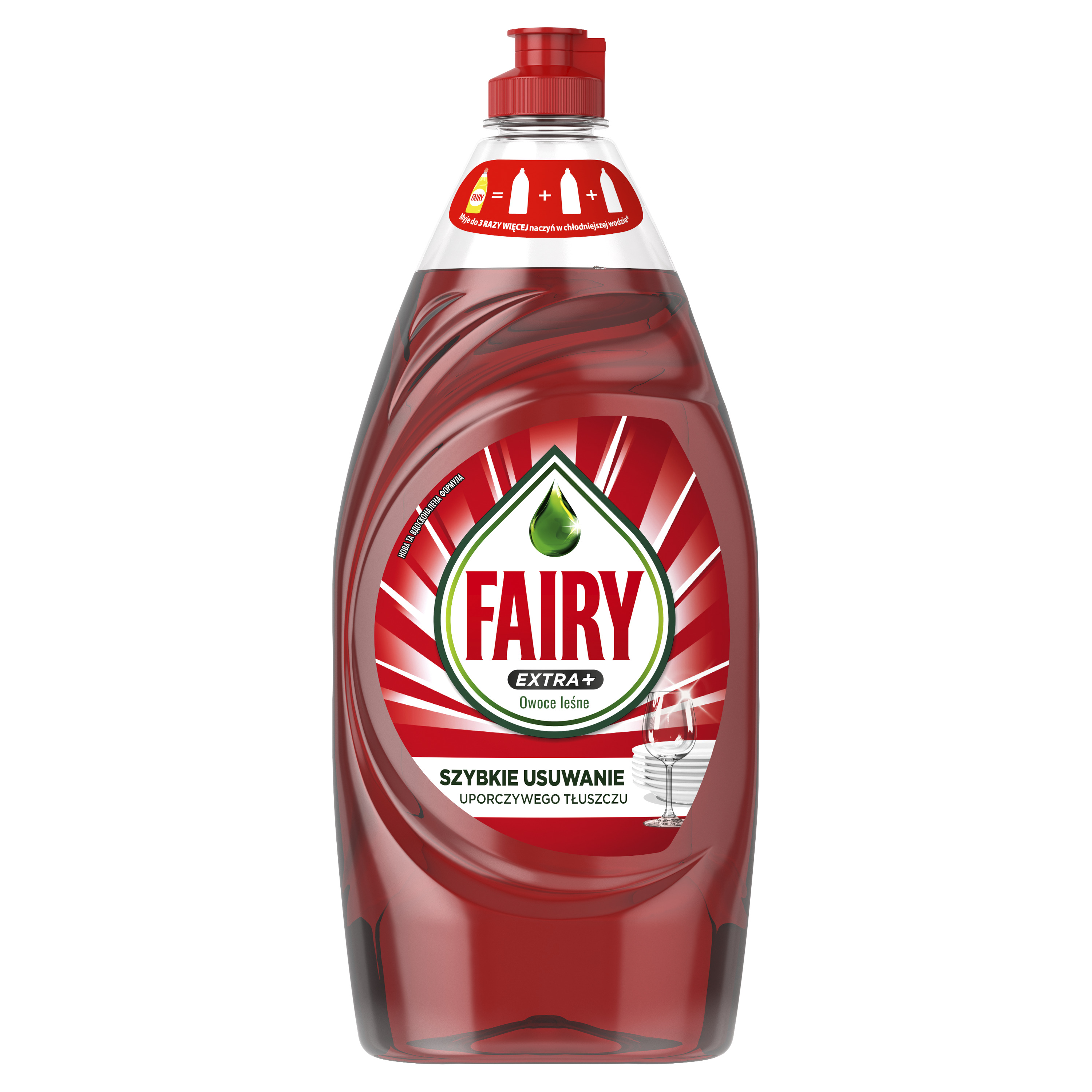 Fairy Extra+ Owoce Leśne Płyn Do Mycia Naczyń.Najlepsza Formuła Fairy Przywierającego Tłuszczu900Ml