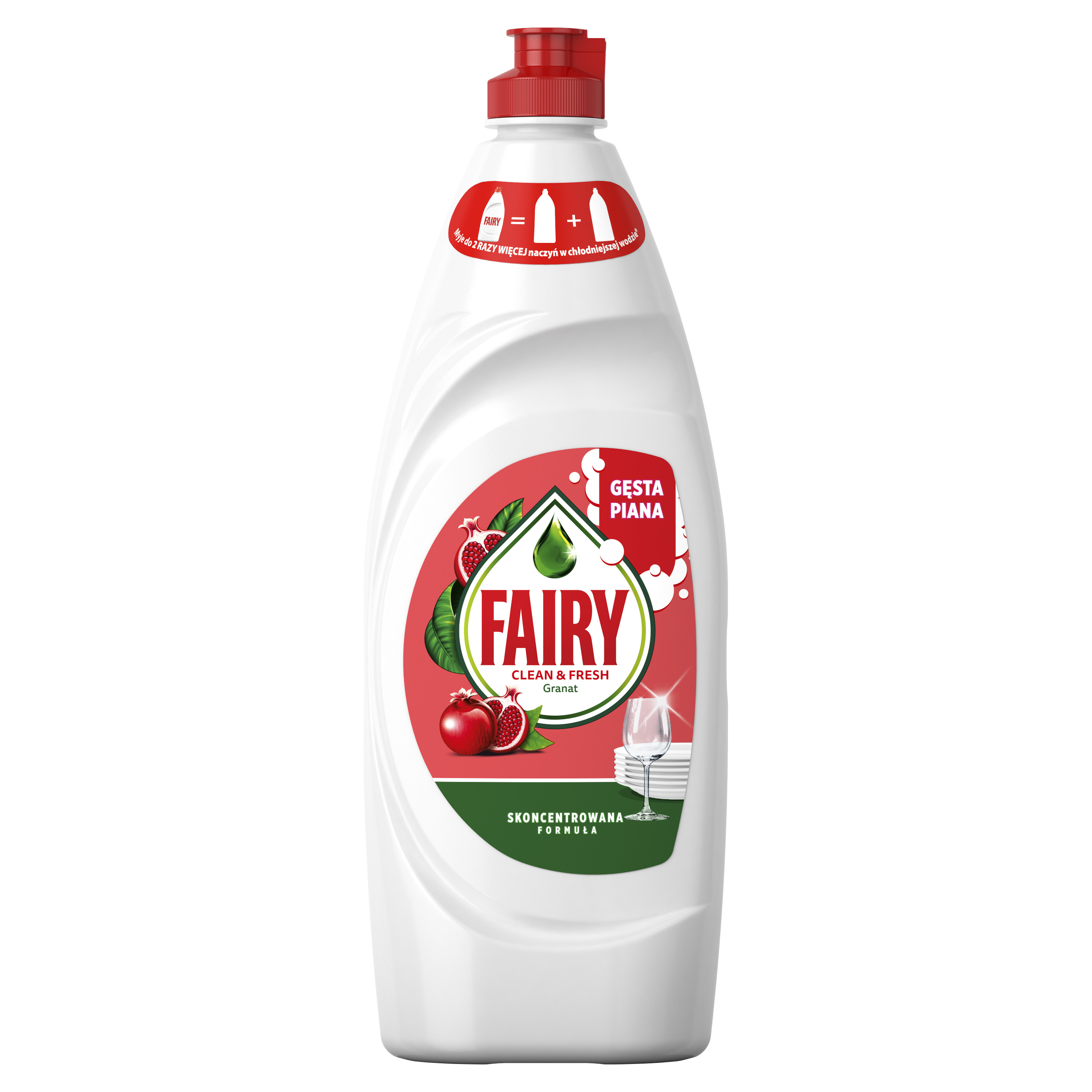 Fairy Clean & Fresh Granat Płyn Do Mycia Naczyń 654Ml