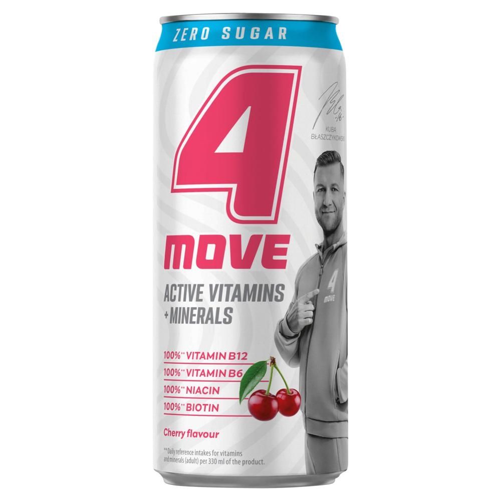 4Move Active Vitamins + Minerals Gazowany napój o smaku wiśniowym 330 ml