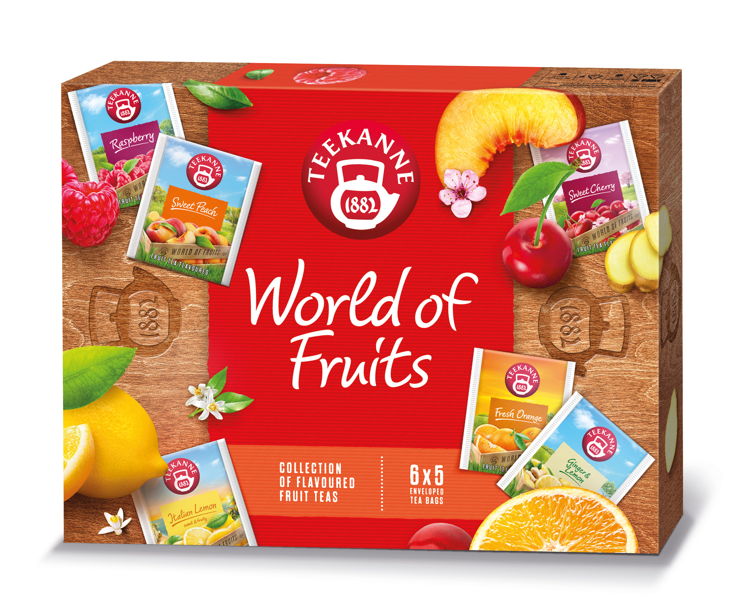 Kolekcja Herbatek Owocowych World Of Fruits 6 X 5 Torebek 66,25G