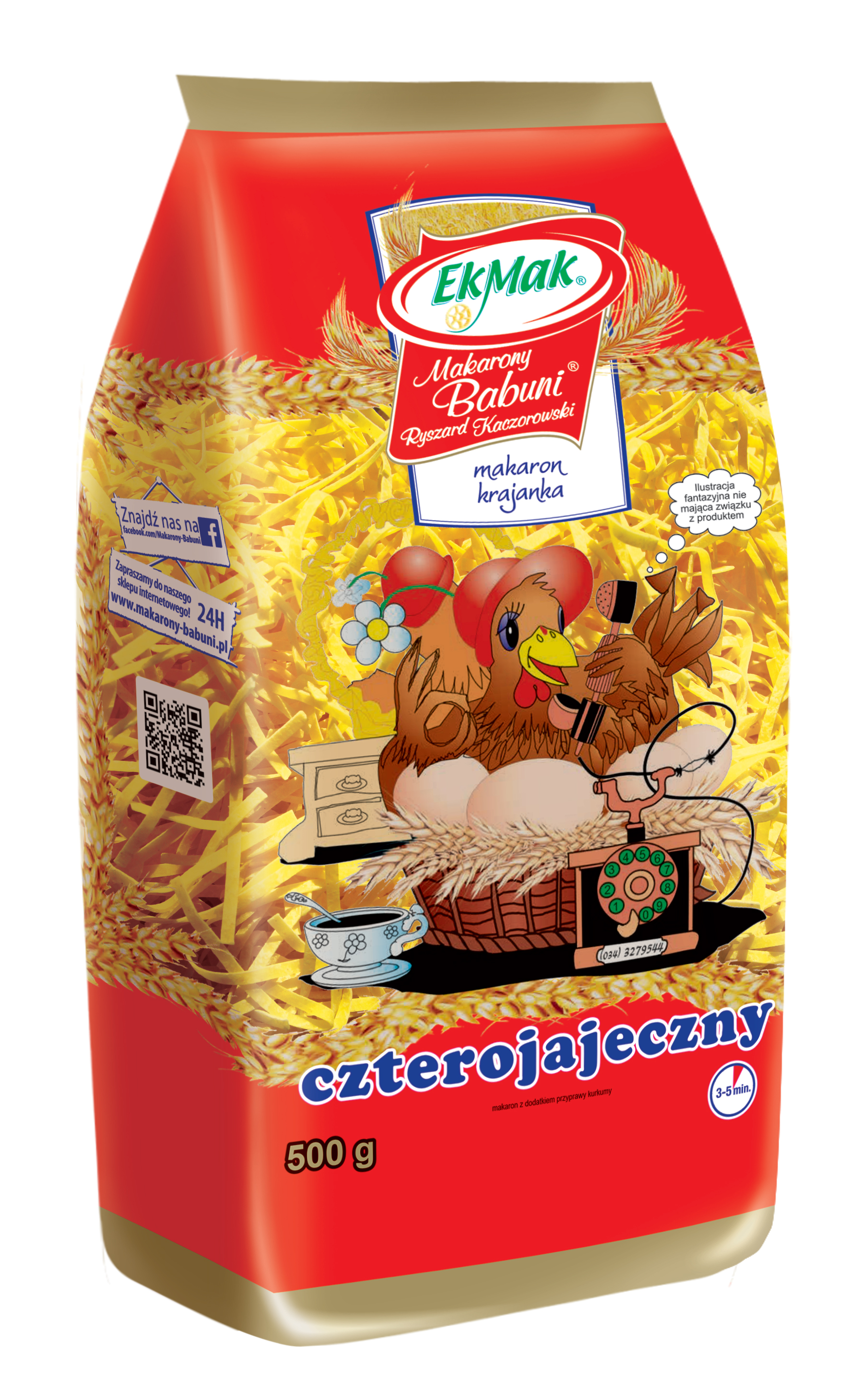 Makarony Babuni 4-Jajeczny Makaron Krajanka Nr 07 500 G