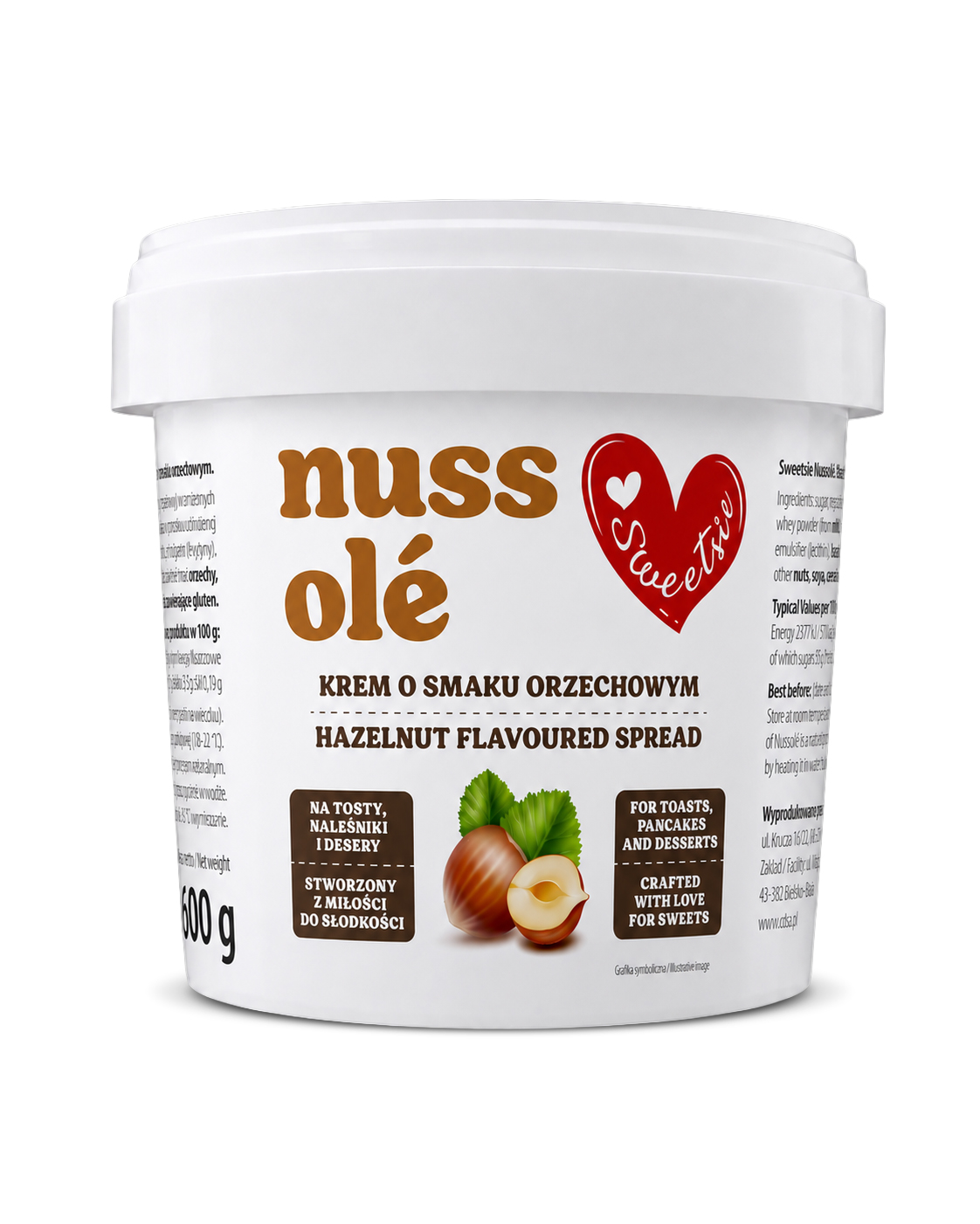 Sweetsie Nussole Krem O Smaku Orzechowym 600G