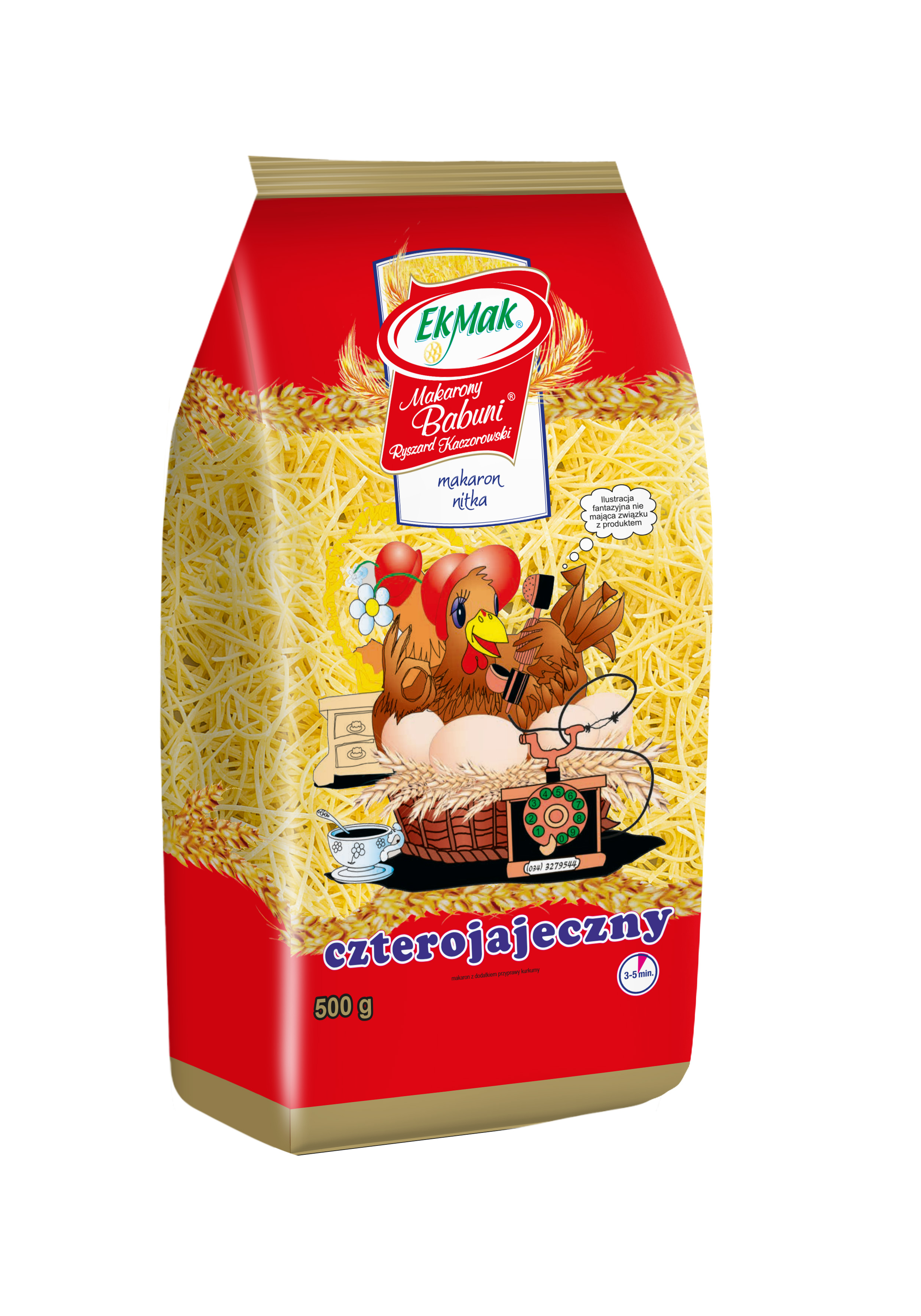 Makarony Babuni 4-Jajeczny Makaron Nitka Nr 05 500 G