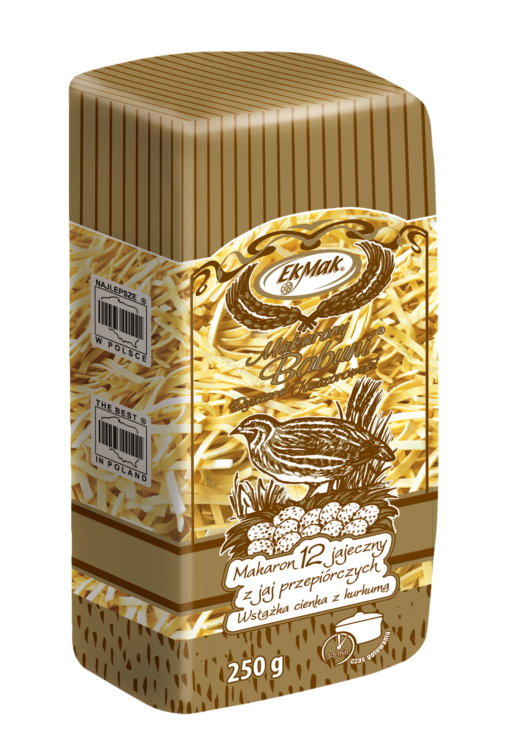 Makarony Babuni Makaron Przepiórka Wstążka Cienka Nr 244 250 G