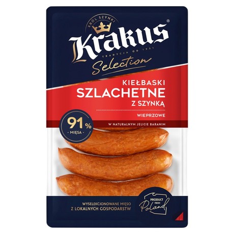 Krakus Selection Kiełbaski szlachetne z szynką wieprzowe 270 g