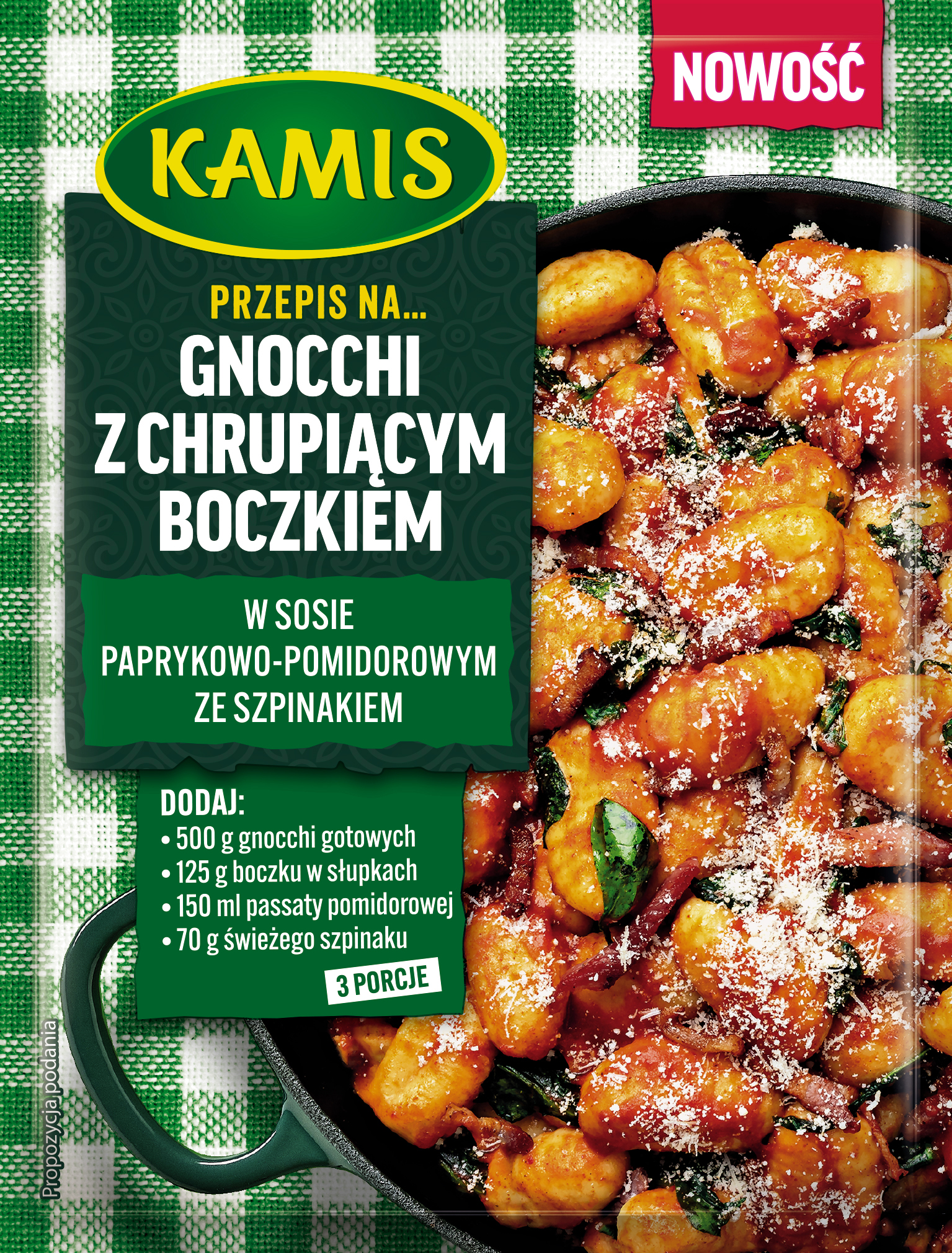Gnocchi z chrupiącym boczkiem