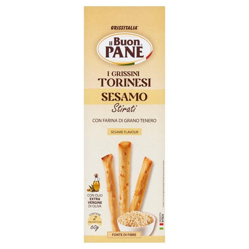Paluszki grissini z oliwą z oliwek i z sezamem Il Buon Pane 120 g