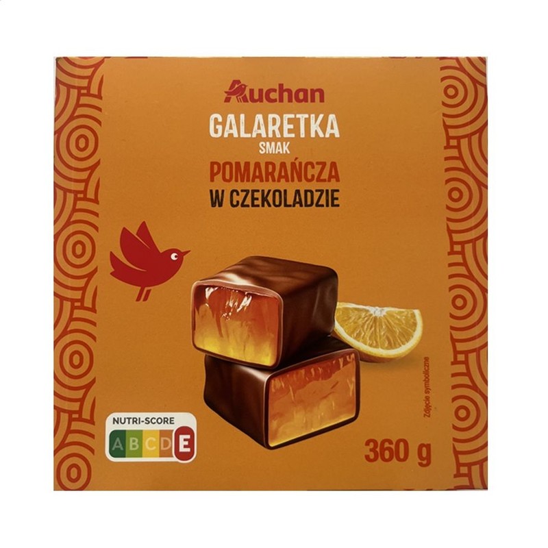 Galaretka smak pomarańcza w czekoladzie Auchan 360 g