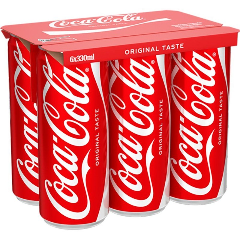 Napój gazowany o smaku cola.  Coca-Cola 6 x 330 ml