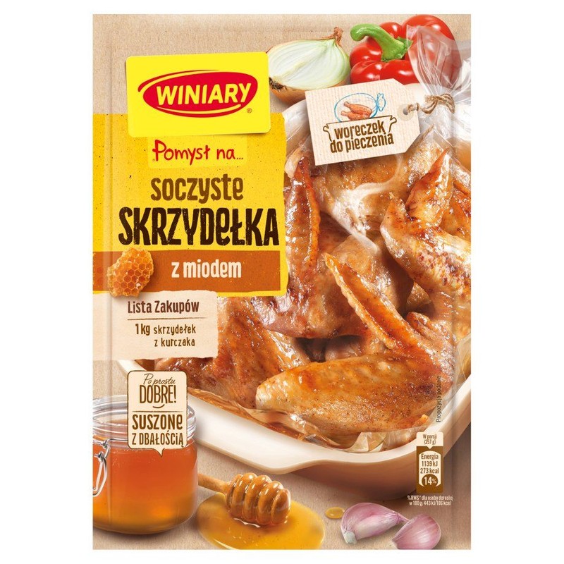 Pomysł na...Soczyste skrzydełka z miodem Winiary 28 g