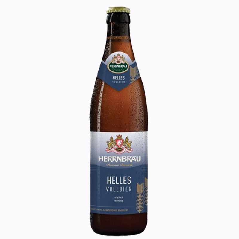 Piwo niemieckie jasne Helles Vollbier alk. 4,8% obj. Herrnbräu  500 ml