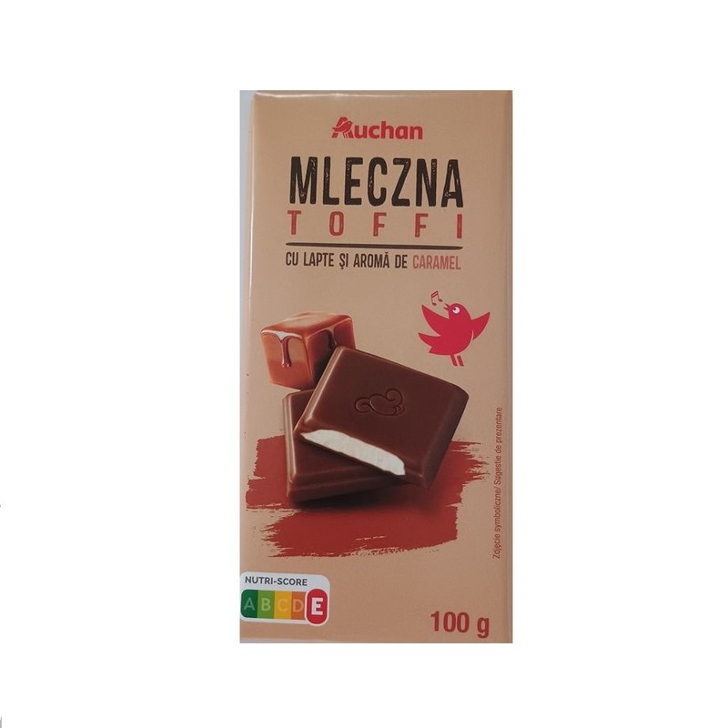 Czekolada mleczna toffi Auchan 100 g