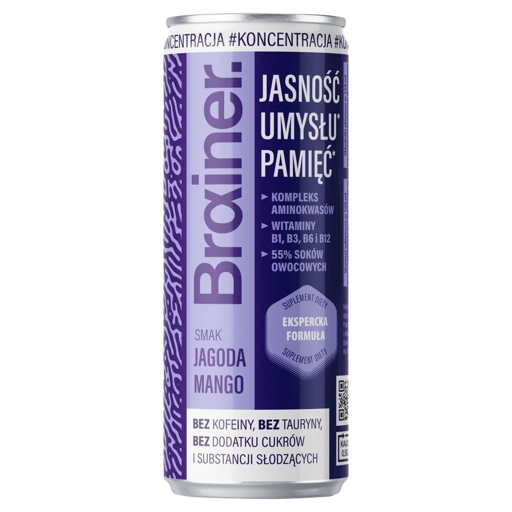 Braxiner Drink gazowany smak jagoda mango 250 ml